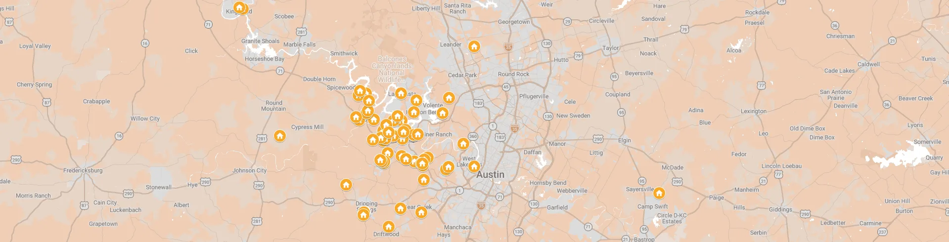 LTB - Service Area Map Homes Built